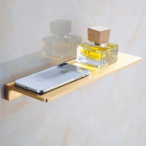 Estante de Baño de Dos Niveles Montado en la Esquina, Moderno, de Latón, con Toallero y Barra para Toallas, para Uso en Hoteles - Product Image 3