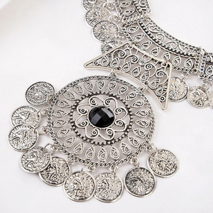 > <span class=keywords><strong>KIKI</strong></span> de Europa plata moneda hueco Collar para mujer nueva collares Vintage - Product Image 6