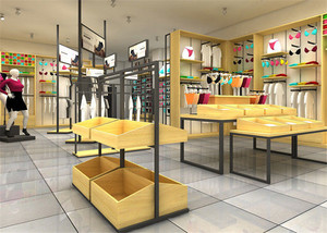 Muro di vendita al dettaglio Costumi Da Bagno Del Banco di mostra Rack Per Negozio di Biancheria Intima Decorazione di Interni di Un Servizio di Arresto - Product Image 5