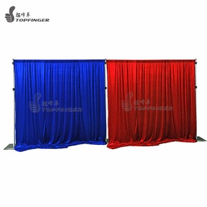 알루미늄 텔레스코픽 웨딩 블랙 쉬어 보일 커튼 교회 배경 파이프 및 장식용 드레이프 - Product Image 2