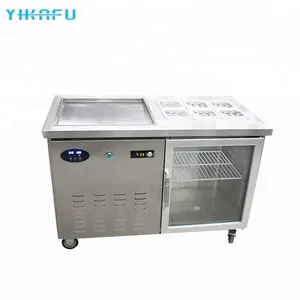 China supplier commercial ice roll cream machine with freezer