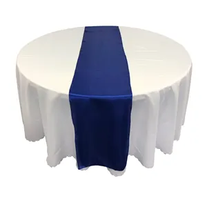 Wholesale fitted satin fancy cheap wedding table runner