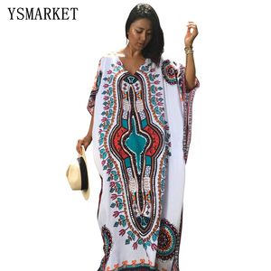 Delle donne di Estate Africano <span class=keywords><strong>Etnico</strong></span> Stampa Caftano Maxi <span class=keywords><strong>Vestito</strong></span> Più Il Formato Allentato Vintage Boho Spiaggia <span class=keywords><strong>Vestito</strong></span> <span class=keywords><strong>Lungo</strong></span> E42217 - Product Image 2