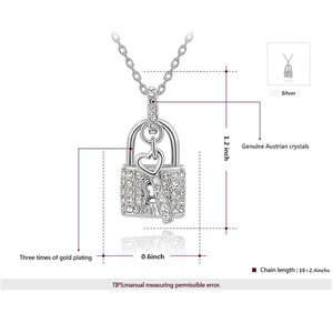 Disegno significativo 925 sterling silver serratura e chiave ciondolo collana - Product Image 4