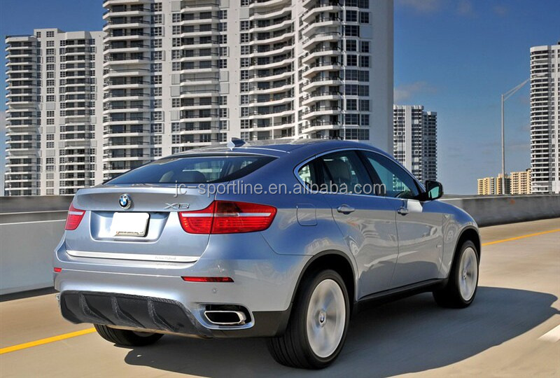 E71 X6 Carbon Fiber Rear Bumper Lower Diffuser Spoiler