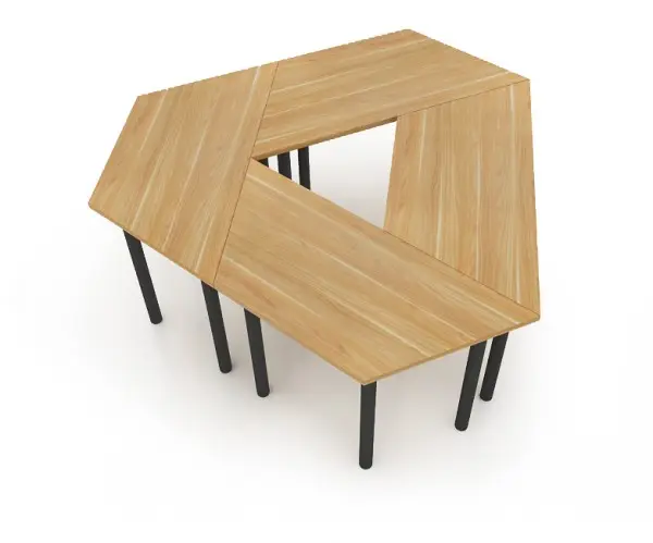 Новый трапециевидный офисный стол для конференций студенческий стол для колледжа стол для переговоров деревянный дизайн мебели