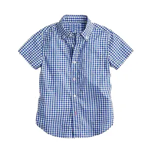 Short sleeves plaid boy shirt, 생각이 드네요 shirts, plaid shirt 대 한 boys