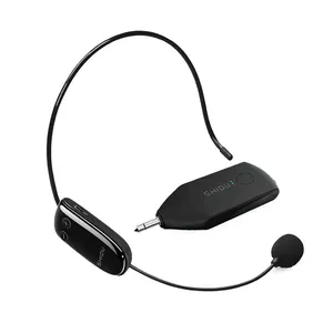 SHIDU Mikrofon Headset Nirkabel UHF SD-U8, Mikrofon Headset Nirkabel UHF Bisa Digunakan untuk Perangkat Audio Aux Apa Pun