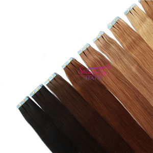 Biondo europeo naturale doppio disegnato con <span class=keywords><strong>capelli</strong></span> umani vergini Remy nastro <span class=keywords><strong>extension</strong></span> tessuto della pelle 16 "-24" marrone nero 100% <span class=keywords><strong>veri</strong></span> <span class=keywords><strong>capelli</strong></span> umani - Product Image 4