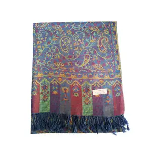 定制设计 Pashmina 围巾双层可逆梭织围巾