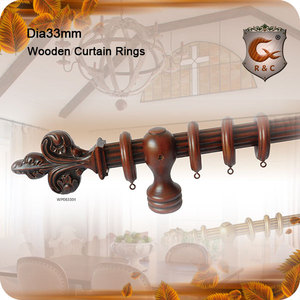 Anneaux de rideaux en bois antique de haute qualité fabriqués par des fabricants, anneaux de rideaux en bois <span class=keywords><strong>avec</strong></span> pinces - Product Image 2