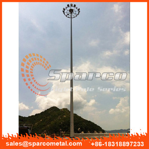 Sparco personalizado estádio esporte estádio poste de luz aço inoxidável cônico mastro com a luz da lâmpada esporte pólos - Product Image 5