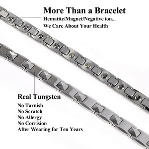 Energinox الصين المغناطيسي الحيوي الشفاء فائدة معدنية سوار من التنغستن للرجال - Product Image 4