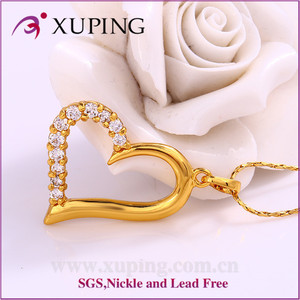 Alta calidad de la joyería 24 K chapado en oro del corazón roto - Product Image 2