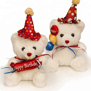 Osito de Peluche de Feliz Cumpleaños con Dulces y Globo con Canciones para Regalos Infantiles - Product Image 1