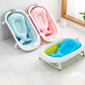 baby bathtub bath seat support Suppliers-High Quality Anti-skid Baby Bathing Mat Baby Bathtub Shower Cushion Non-Slip Security Soft Baby Bath Pad Newborn Seat