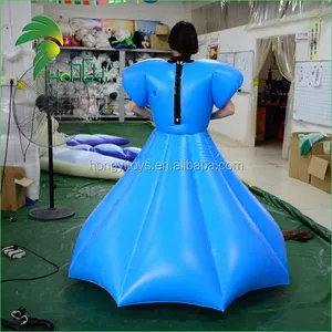 Inflatable Blue Clothes Dress / Inflatable Skirt For Princess