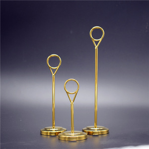 ที่วางป้ายเลขโต๊ะโลหะสีทอง - Product Image 1