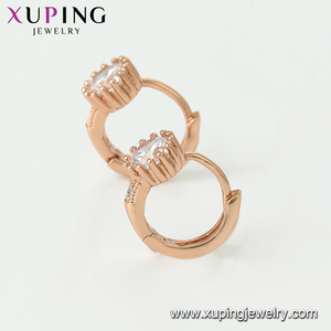 96216 xuping doppio bianco di pietra placcato oro <span class=keywords><strong>orecchini</strong></span> ad anello <span class=keywords><strong>per</strong></span> i <span class=keywords><strong>bambini</strong></span> - Product Image 3