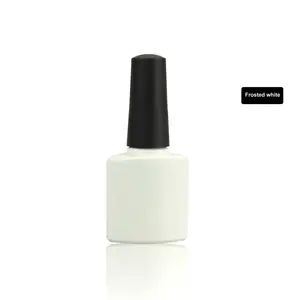 7.5ml white black empty glass nail polish bottle for gel polish