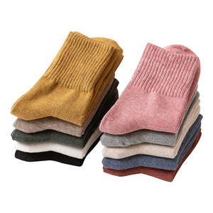 Autunno inverno giappone donne equipaggio polsino cotone puro colore vivido a buon mercato all'ingrosso calze Medias De Algodon - Product Image 6