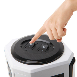Tour de multiprise verticale, station de charge électrique de protection contre les surtensions, 8 prises de courant avec 4 emplacements USB pour utilisation dans le dortoir de bureau à domicile - Product Image 5