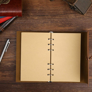 Meilleur vendeur en gros carnet de notes vintage <span class=keywords><strong>rechargeable</strong></span> à feuilles mobiles en <span class=keywords><strong>cuir</strong></span> conception journal - Product Image 6
