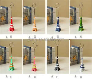 Paris Eiffel Tower Card Stand Of Metal Clip Paper Clamp Bookmark Note holder Stationery-Christmas Gift Novelty