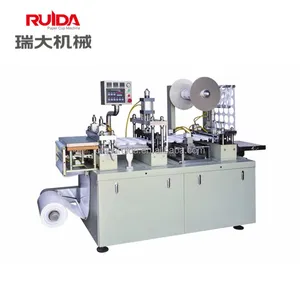 RD - 350 Paper Cup Lid Machine / Disposable Plastic Cup Lid Forming Machine With PC Control