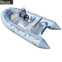 Barco inflable de casco de fibra de vidrio de 12 pies del proveedor de oro de Alibaba para remar duradero y versátil