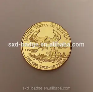 1 oz de Oro Americana moneda/réplica de tungsteno chapado en oro Moneda de China