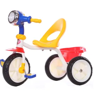 China Factory Wholesale New Model plastic three wheel children trike kids tricycle with music &light