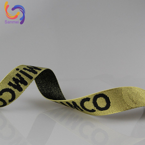 맞춤형 로고 인쇄 40mm 길이 자카드 탄성 웨빙 패턴 디자인의 부드러운 나일론 원단 - Product Image 3