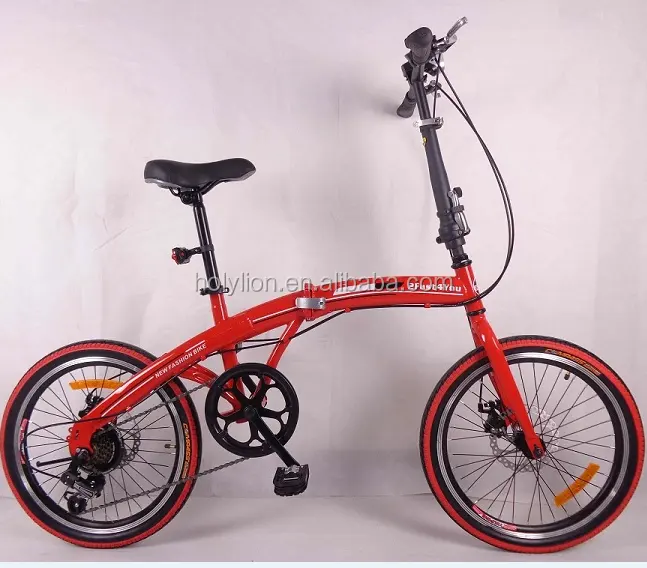 จักรยานสีแดงคุณภาพสูงพร้อมกรอบพับ HL-F027