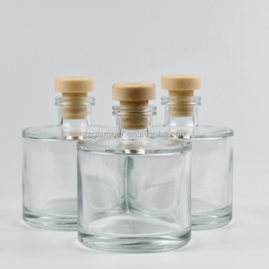 Chất lượng cao rõ ràng rỗng 200ml Vòng sậy khuếch tán chai thủy tinh với nút chai - Product Image 1