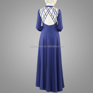 Islámica de manga larga vestido de noche 2016 de alto grado moderna islámica las mujeres vestido ocasional - Product Image 2