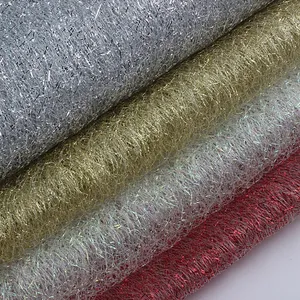 Firma Bunter Stoff Voile Silber Gold Glitter Tüll Stoffe