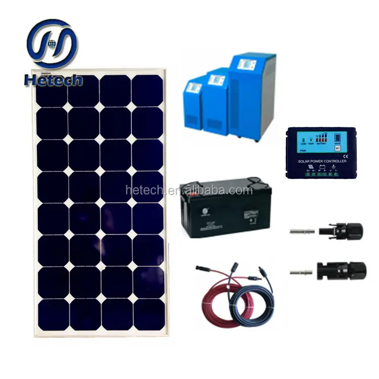 Solarparts 표준 키트 200W DIY RV/보트 키트 태양계 100W 유연한 rv + 컨트롤러 + 케이블 야외