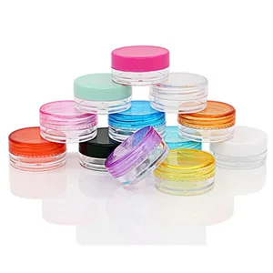 Free Samples 3g 5g Plastic Clear Cosmetic Sample Jar with Lid