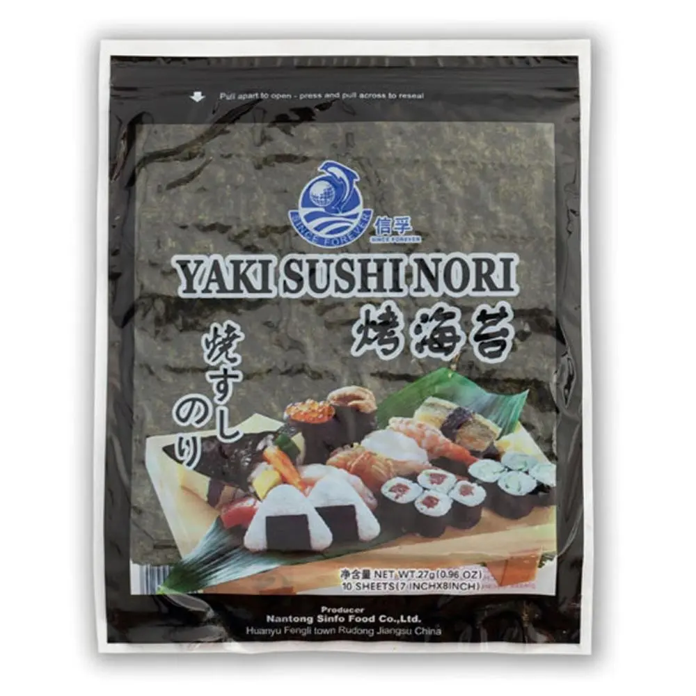 Dried seaweed rice sushi with seafood snacks 50 sheets