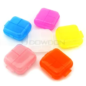 Pocket Plastic Pill Box Square 3 Compartment Medicine Carry Case