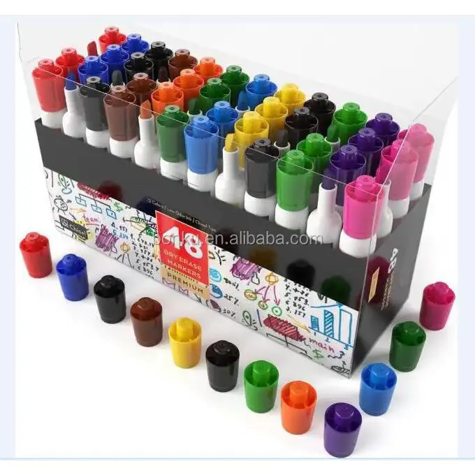 12 colori Più Brillanti Inchiostri migliore Ricaricabile Marcatore Scrittura whiteboard Marker pen