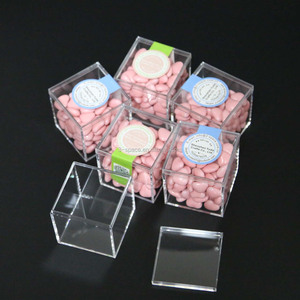 Caja de Acrílico Cuadrada para Empaque de Gomitas de Cristal Lucite, Caja para Ositos de Goma para Promoción - Product Image 5