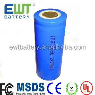 Lifepo4 26650 Batteria Ricaricabile Li-Ion 3.2v 3300mah IFR 26650