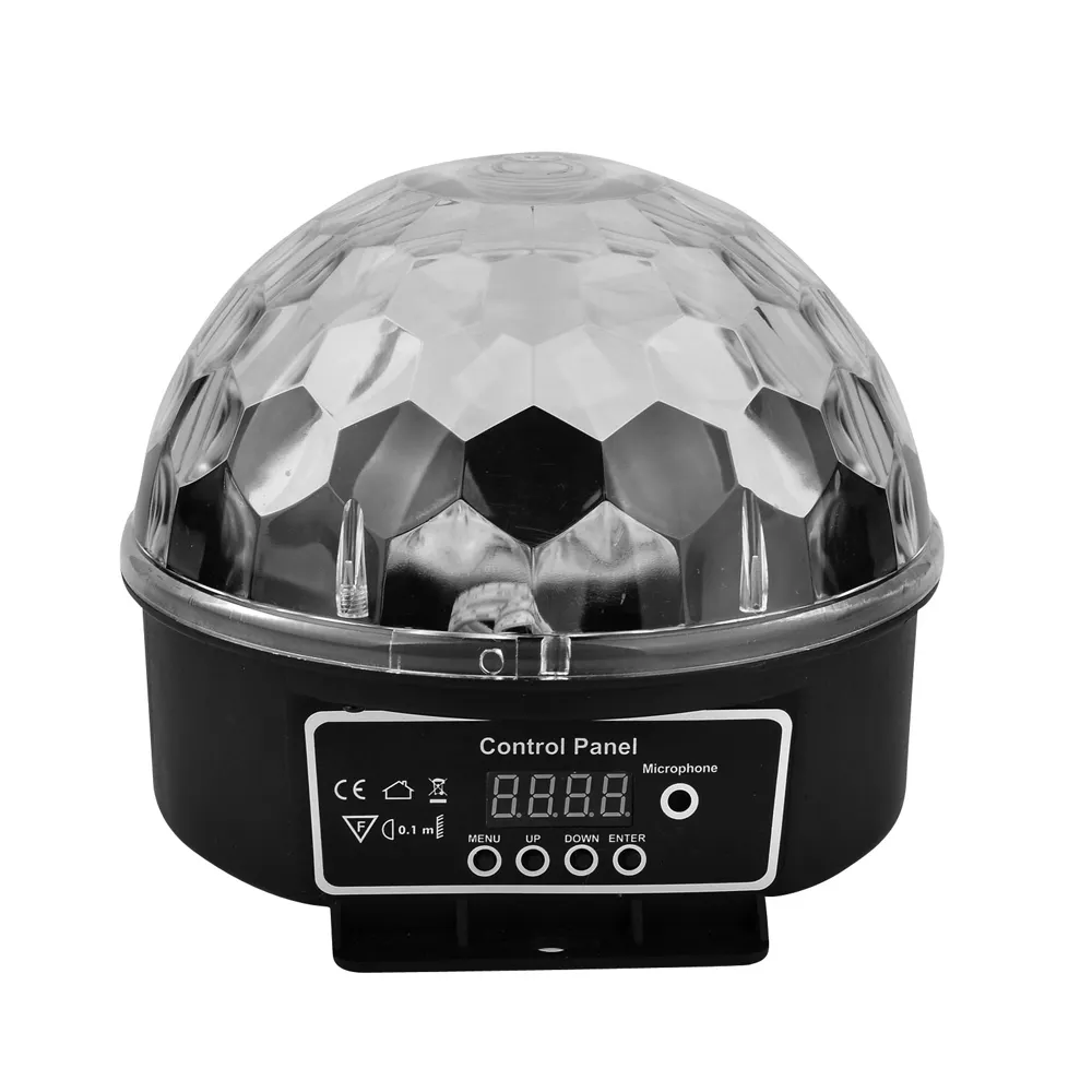 最新スタイル360度回転LEDクリスタルマジックボールライトミニRGBディスコDJボールステージ照明卸売