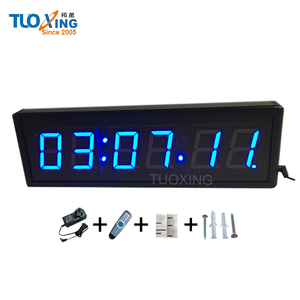 2,3 дюймовые цифровые настенные часы с 6 цифрами, зеленый светодиодный Будильник - Product Image 3