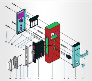 무료 소프트웨어 가구 잠금 보안 스마트 디지털 시스템 아델 RFID 카드 호텔 자물쇠 - Product Image 5
