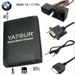 <span class=keywords><strong>Yatour</strong></span> for bmw 10p/17 round pin adapter audio interface (mp3 usb sd aux bluetooth) - Product Image 1