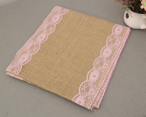 Nhà Máy Bán Buôn Mới Giá Rẻ Mộc Mạc Nhà Đám Cưới Giáng Sinh Trang Trí Tiệc Nhà Hàng Vải Lanh Vải Bố Ren Bảng <span class=keywords><strong>Runner</strong></span> - Product Image 4