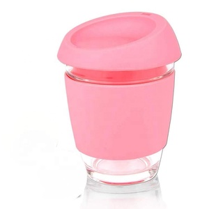 Cốc Cà Phê Borosilicate Có Thể Tái Sử Dụng Cốc Cà Phê Cốc Di Động Cốc Cà Phê Thủy Tinh Với Nắp Silicone Sinh Thái - Product Image 5